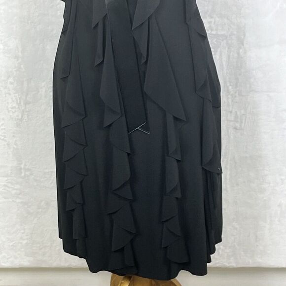 CACHE Women's Dress Black Layers Bow Party Evening Size 8 - Picture 2 of 9